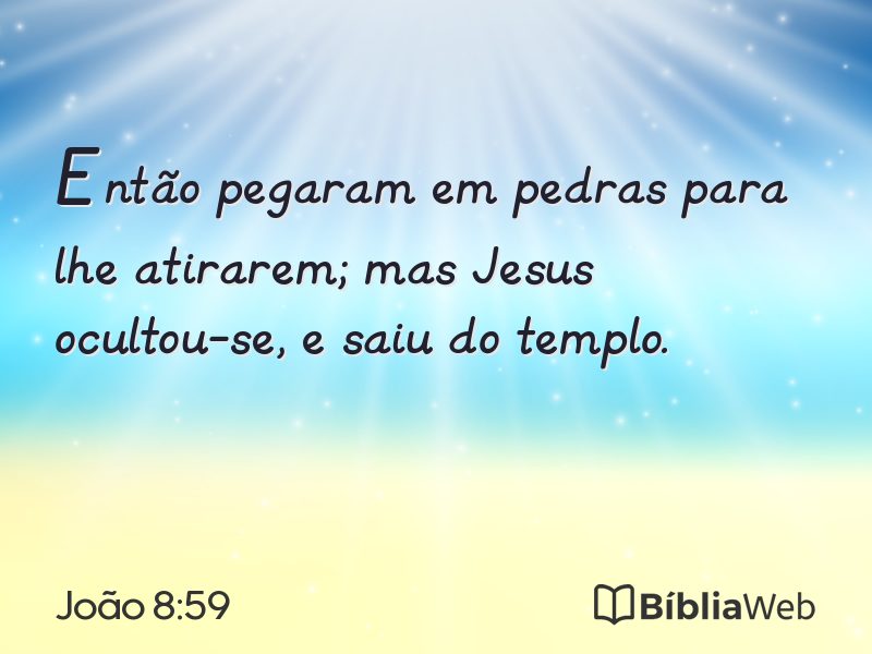 João 8:59 em imagem para compartilhar
