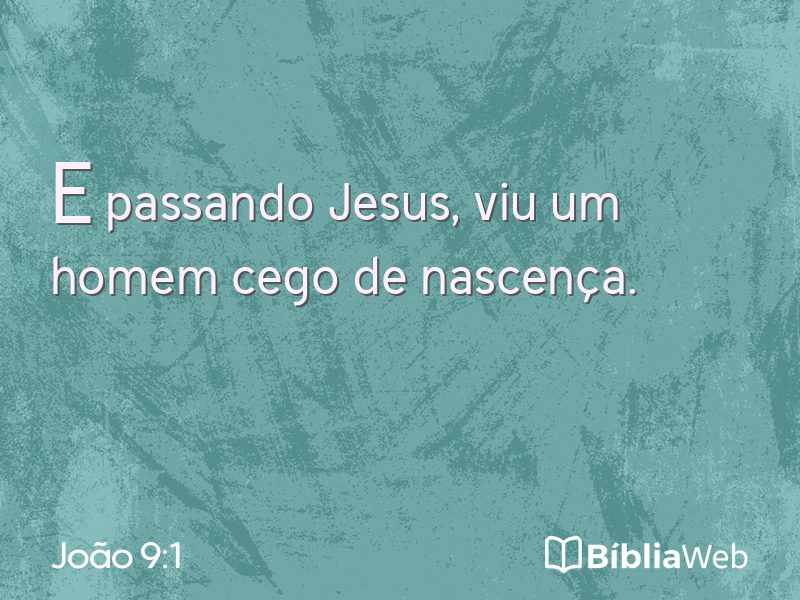João 9:1 em imagem para compartilhar