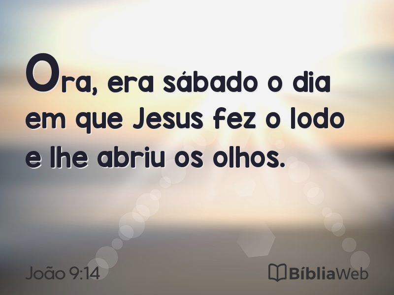 João 9:14 em imagem para compartilhar