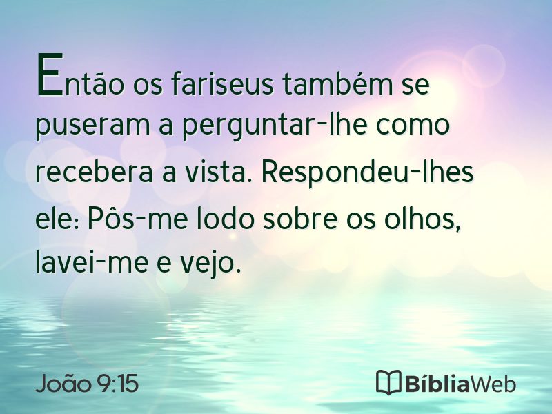 João 9:15 em imagem para compartilhar