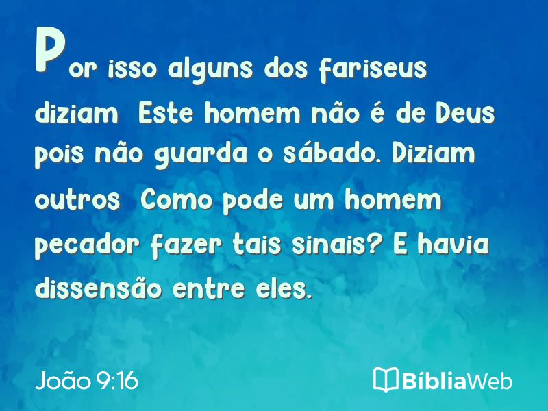 João 9:16 em imagem para compartilhar