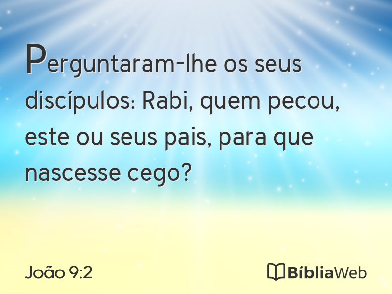 João 9:2 em imagem para compartilhar