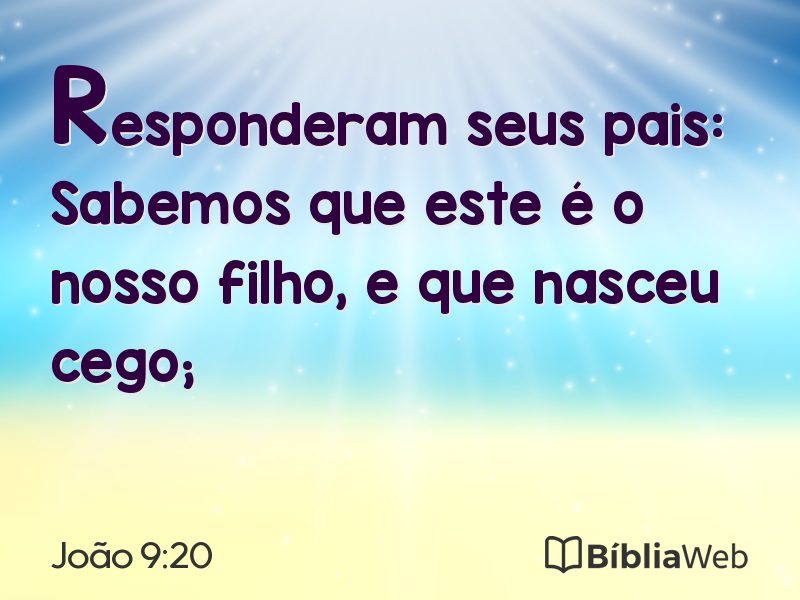 João 9:20 em imagem para compartilhar