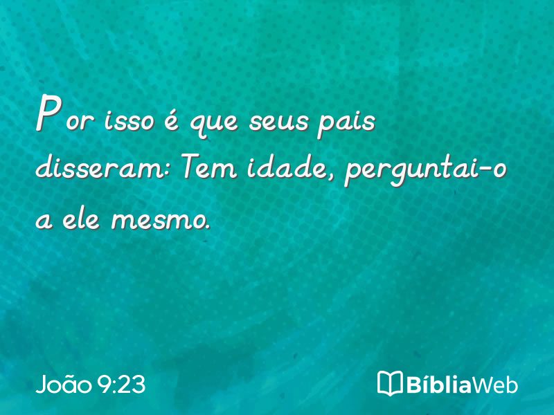 João 9:23 em imagem para compartilhar