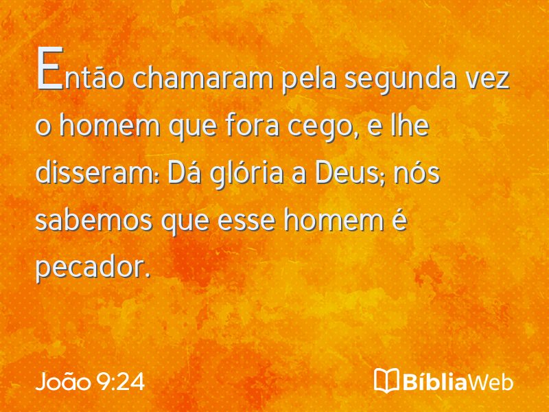João 9:24 em imagem para compartilhar