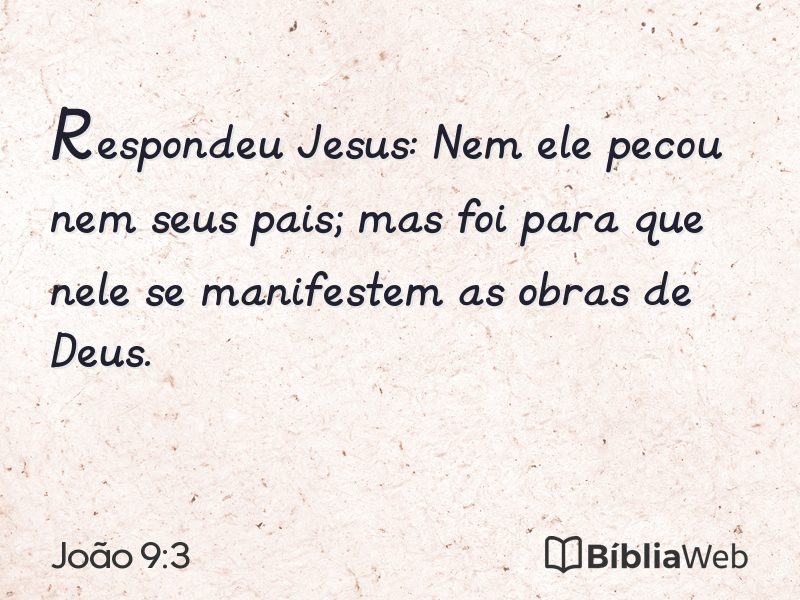 João 9:3 em imagem para compartilhar