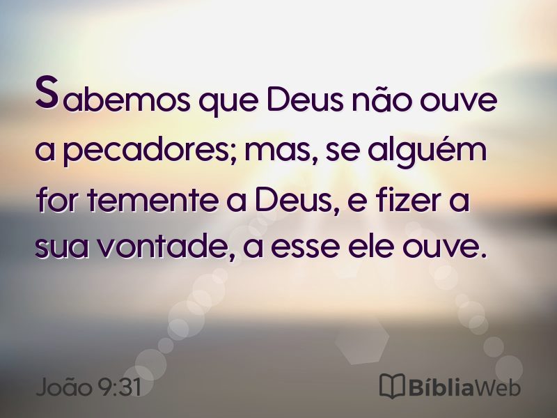 João 9:31 em imagem para compartilhar