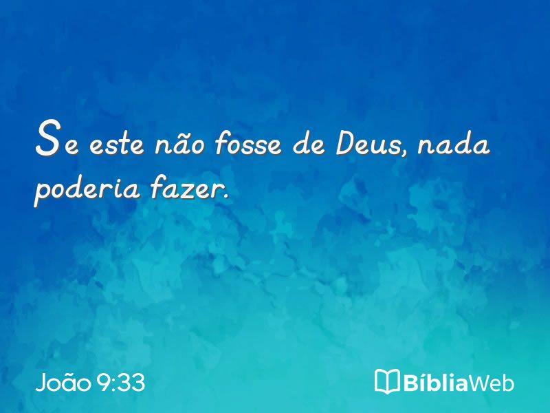 João 9:33 em imagem para compartilhar