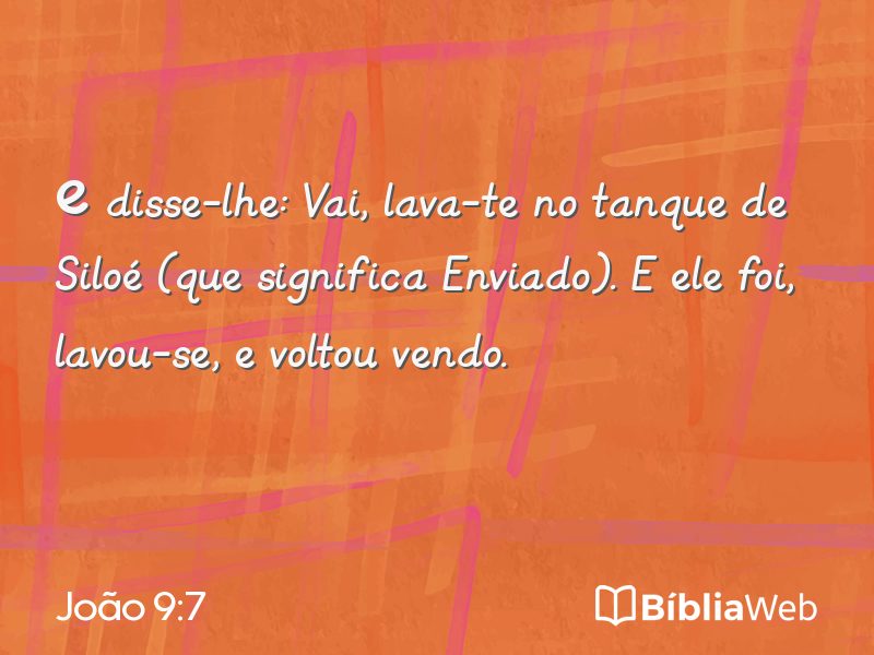 João 9:7 em imagem para compartilhar