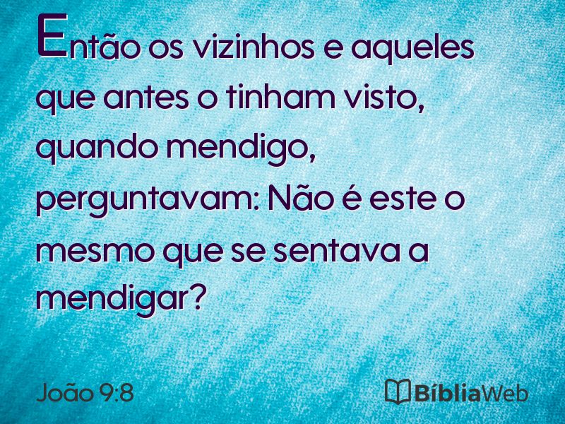 João 9:8 em imagem para compartilhar