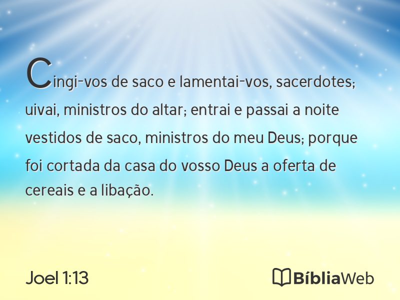 Joel 1:13 em imagem para compartilhar
