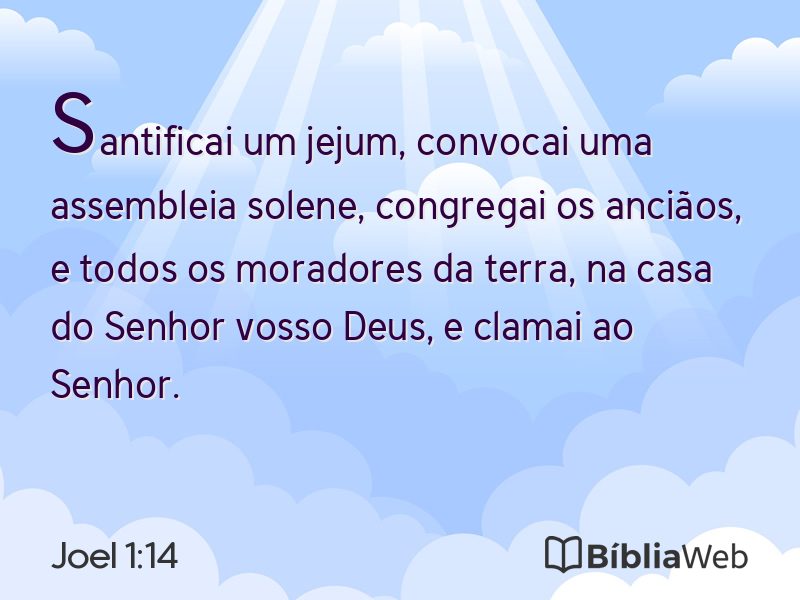 Joel 1:14 em imagem para compartilhar