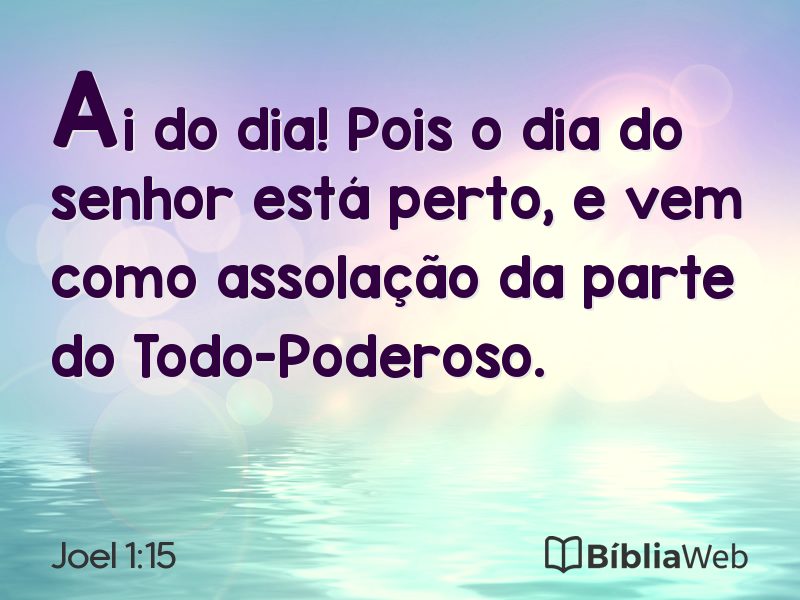 Joel 1:15 em imagem para compartilhar