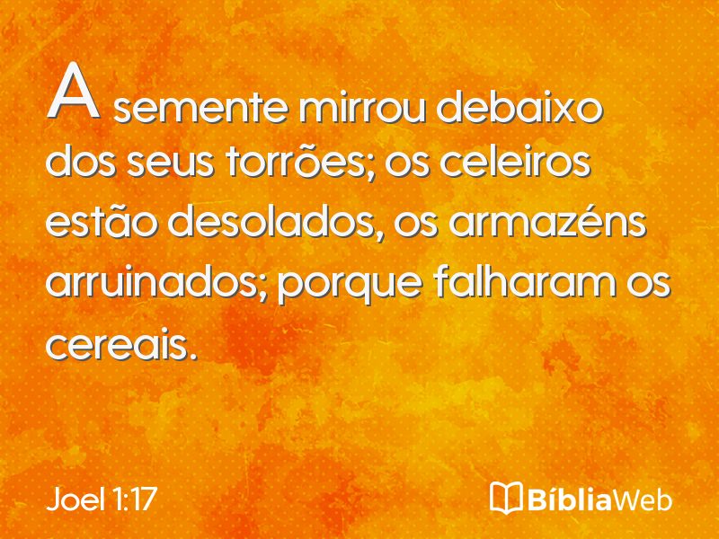 Joel 1:17 em imagem para compartilhar