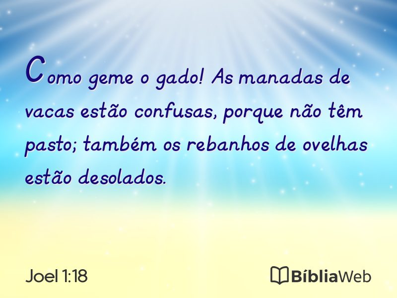 Joel 1:18 em imagem para compartilhar