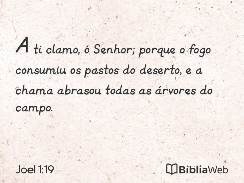 Joel 1:19 em imagem para compartilhar