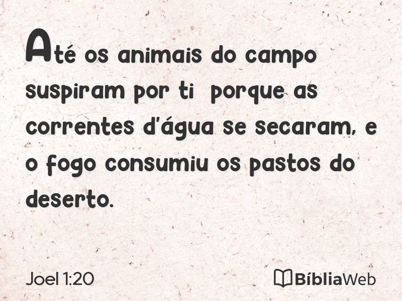Joel 1:20 em imagem para compartilhar