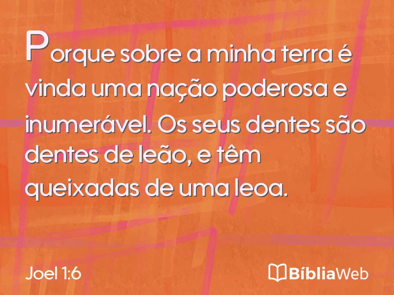 Joel 1:6 em imagem para compartilhar