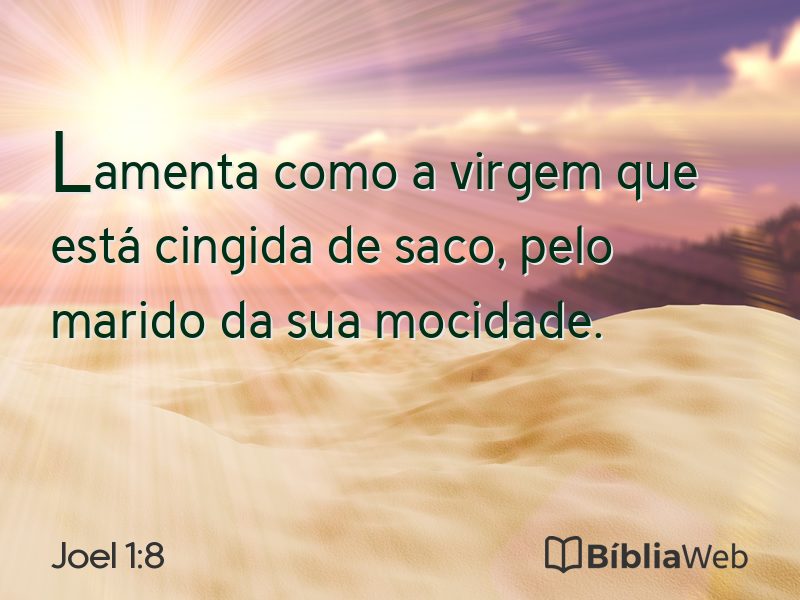 Joel 1:8 em imagem para compartilhar