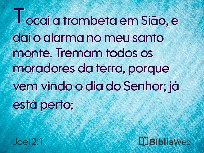 Joel 2:1 em imagem para compartilhar