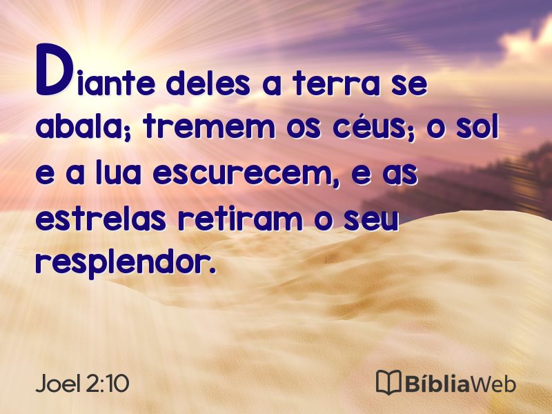Joel 2:10 em imagem para compartilhar