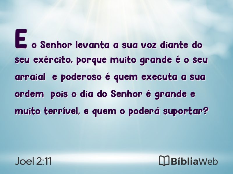 Joel 2:11 em imagem para compartilhar