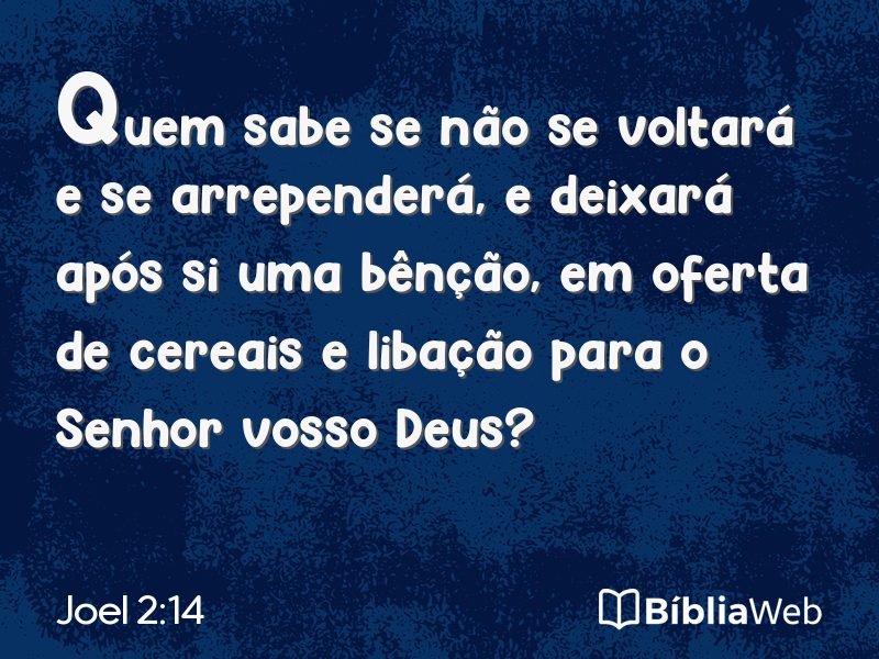 Joel 2:14 em imagem para compartilhar