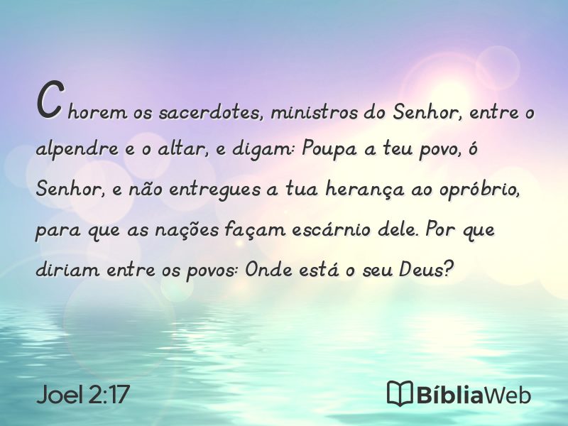 Joel 2:17 em imagem para compartilhar