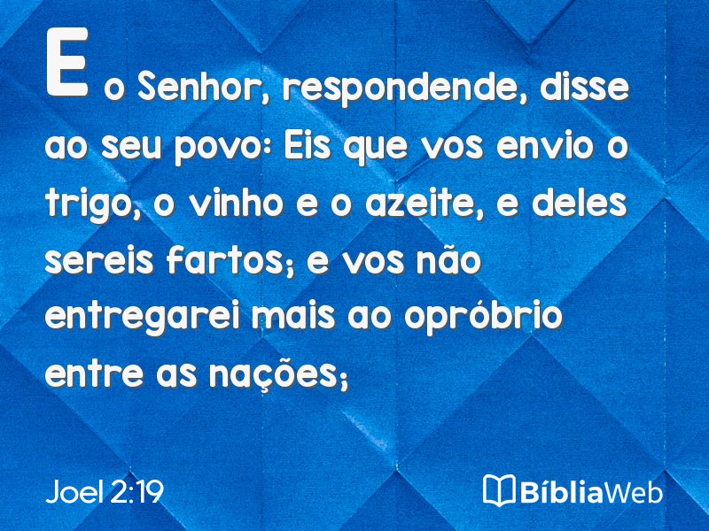 Joel 2:19 em imagem para compartilhar
