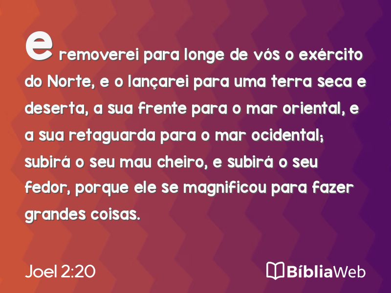 Joel 2:20 em imagem para compartilhar