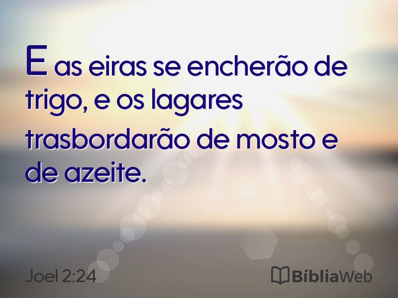 Joel 2:24 em imagem para compartilhar