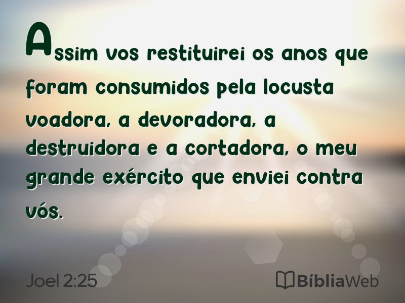 Joel 2:25 em imagem para compartilhar