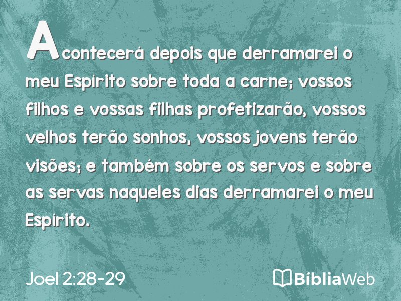 Joel 2:28-29 em imagem para compartilhar