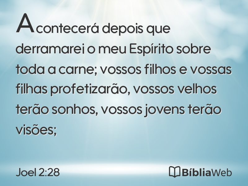 Joel 2:28 em imagem para compartilhar