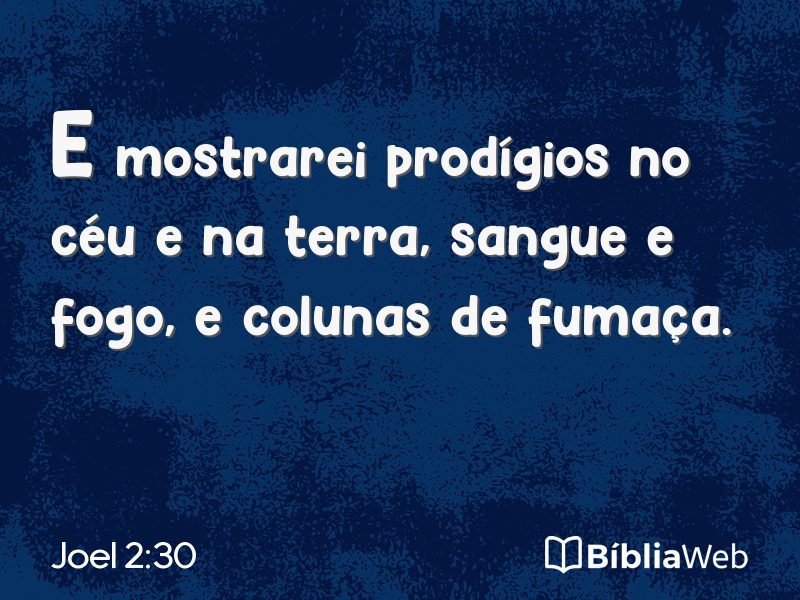 Joel 2:30 em imagem para compartilhar