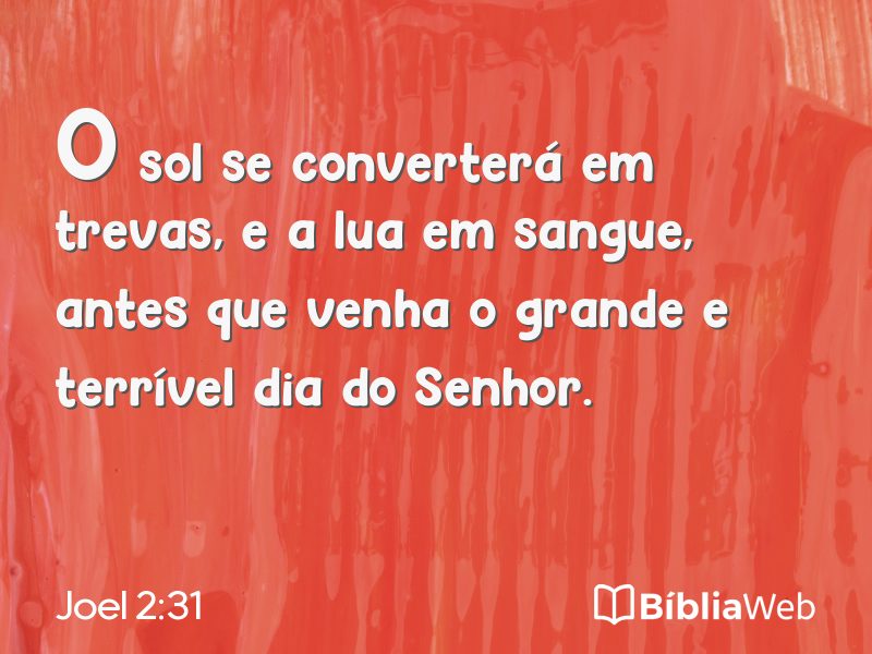 Joel 2:31 em imagem para compartilhar