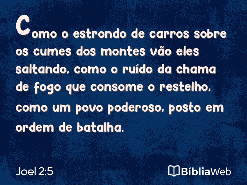 Joel 2:5 em imagem para compartilhar