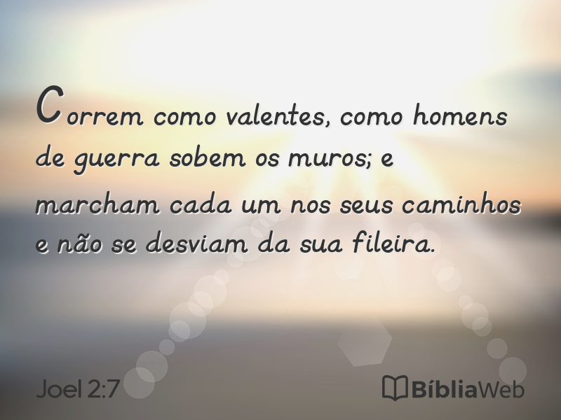 Joel 2:7 em imagem para compartilhar