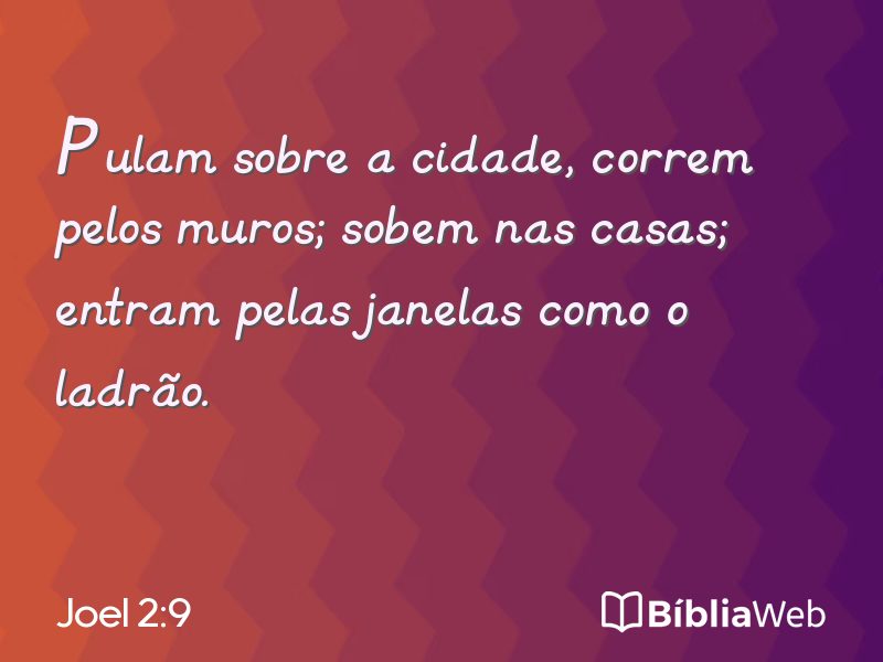 Joel 2:9 em imagem para compartilhar