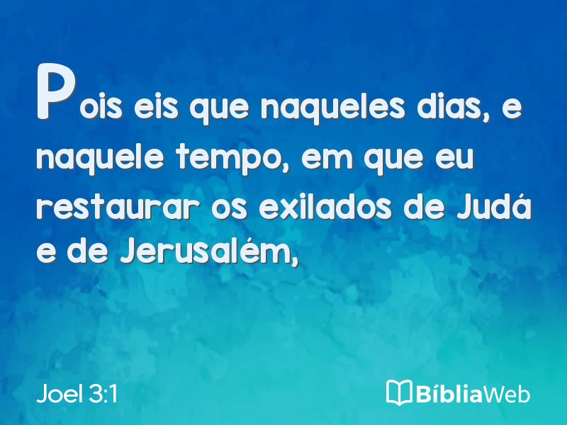 Joel 3:1 em imagem para compartilhar