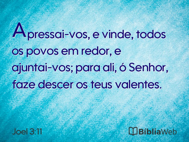 Joel 3:11 em imagem para compartilhar
