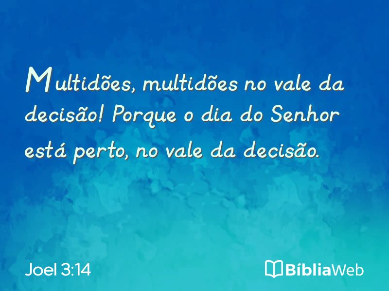 Joel 3:14 em imagem para compartilhar