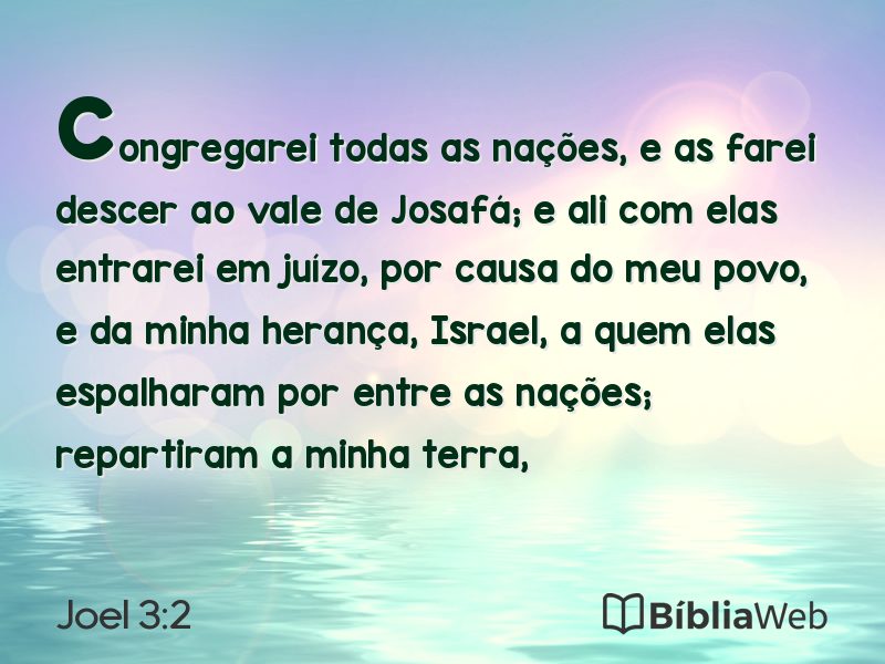 Joel 3:2 em imagem para compartilhar