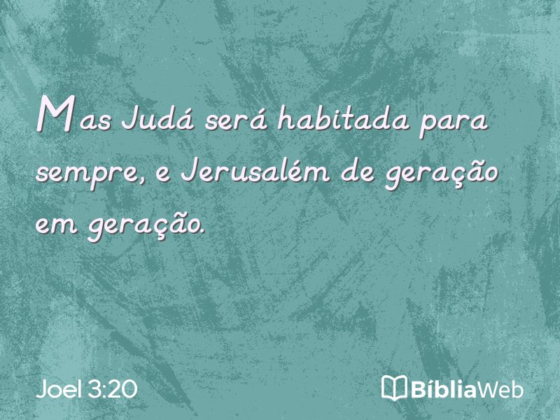 Joel 3:20 em imagem para compartilhar