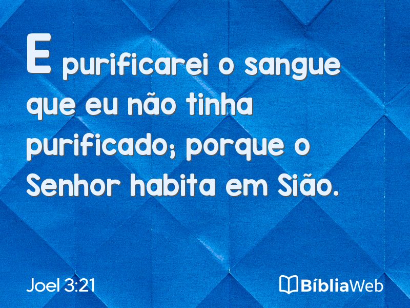 Joel 3:21 em imagem para compartilhar