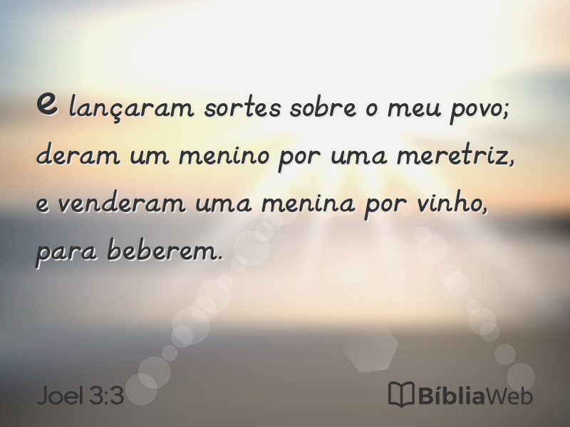 Joel 3:3 em imagem para compartilhar