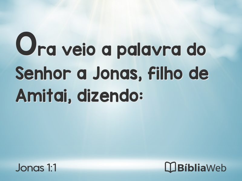 Jonas 1:1 em imagem para compartilhar