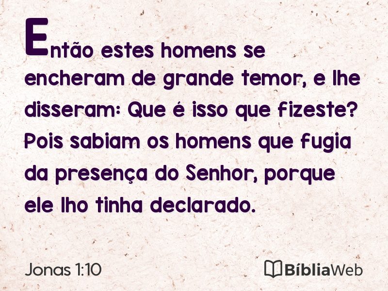 Jonas 1:10 em imagem para compartilhar