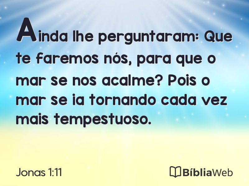 Jonas 1:11 em imagem para compartilhar