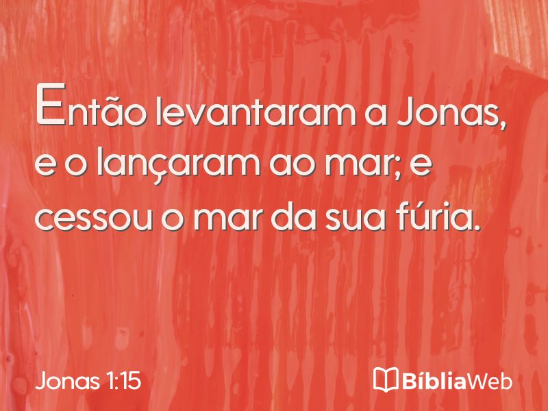 Jonas 1:15 em imagem para compartilhar